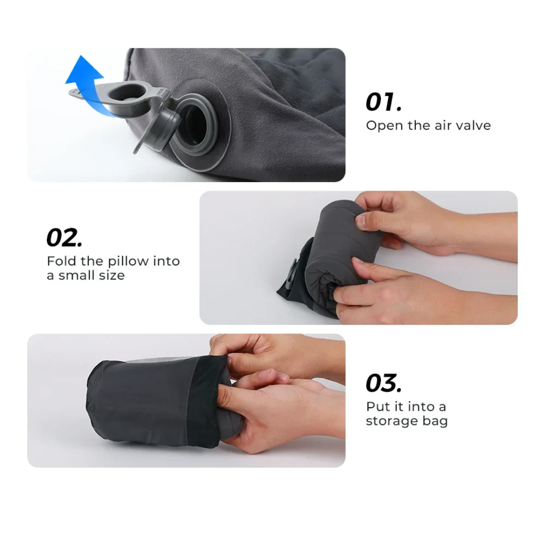 Nordspur | Restiqo Ergonomisches aufblasbares Reisekissen