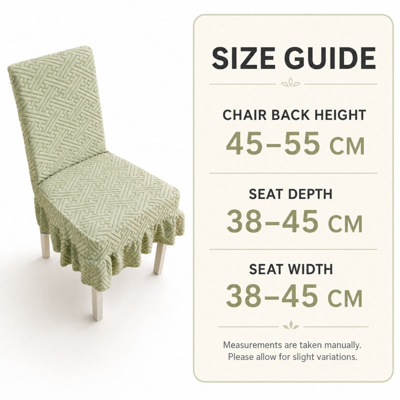 Eleganter plissierter Stuhlbezug
