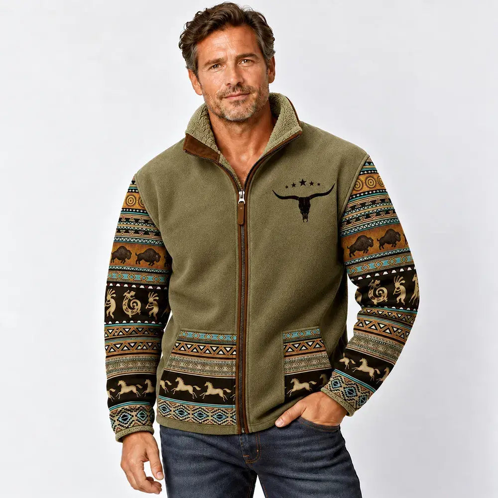 Modernes Herren-Langarmshirt mit 3D-Druck für Herbst/Winter