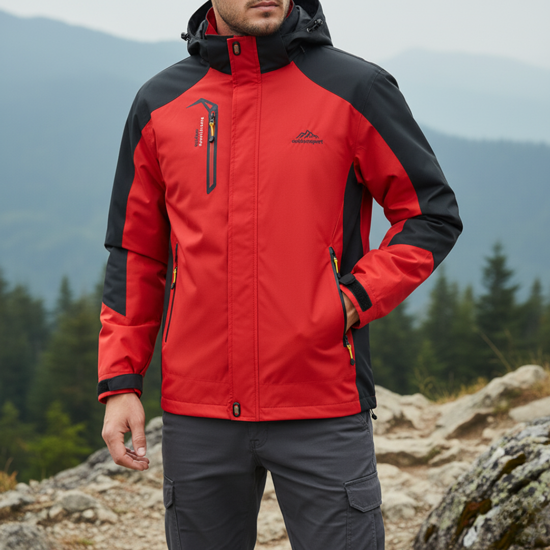 Outdoorjacke Herren wasserdicht & winddicht mit Kapuze – StormPeak Shell