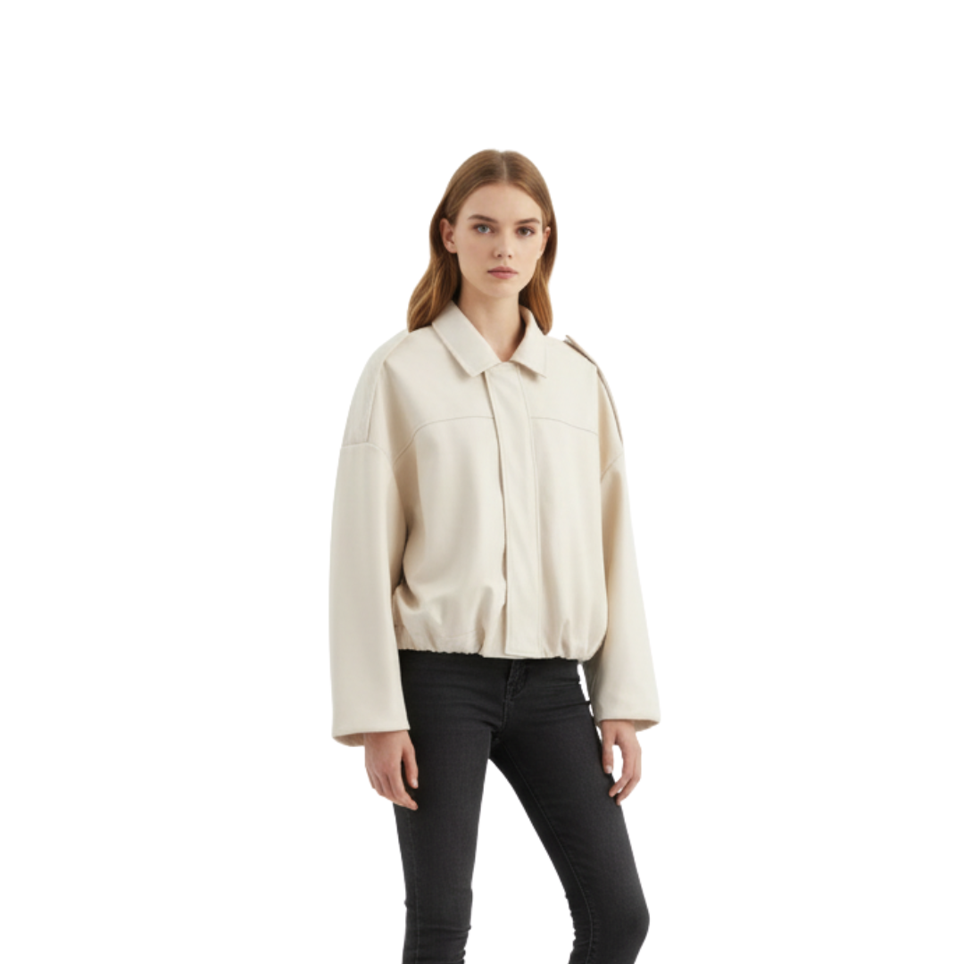 Damen Oversize Zip-Up Jacke – SoftFlow Urban Mantel
