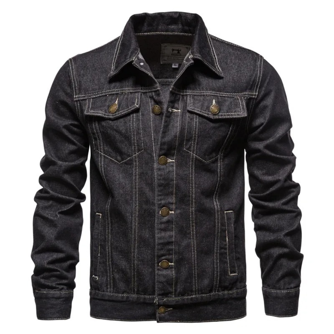Herren Vintage Jeansjacke – Ironweft Klassische Baumwoll-Outdoorjacke