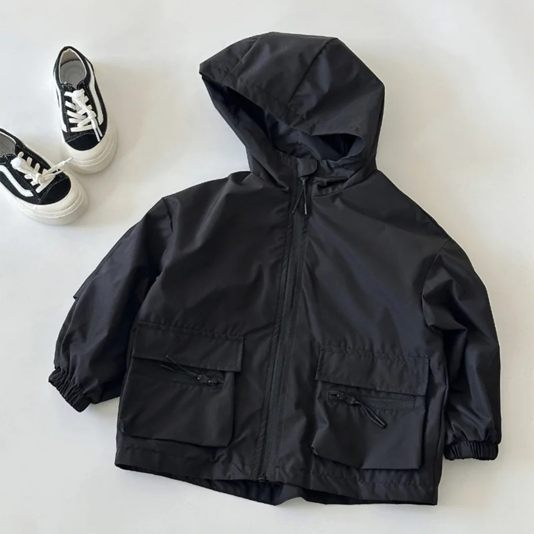 Jacke Jungen wasserdicht mit Kapuze & Reißverschluss für Frühling & Herbst – StormGuard Kids Jacket