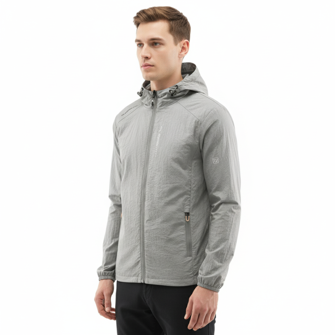 Leichte Herren Windjacke mit Kapuze – Outdoor Jacke