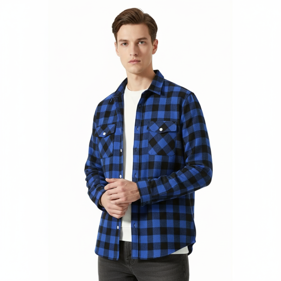 Herren Flanellhemd mit Karomuster | Leichtes Overshirt