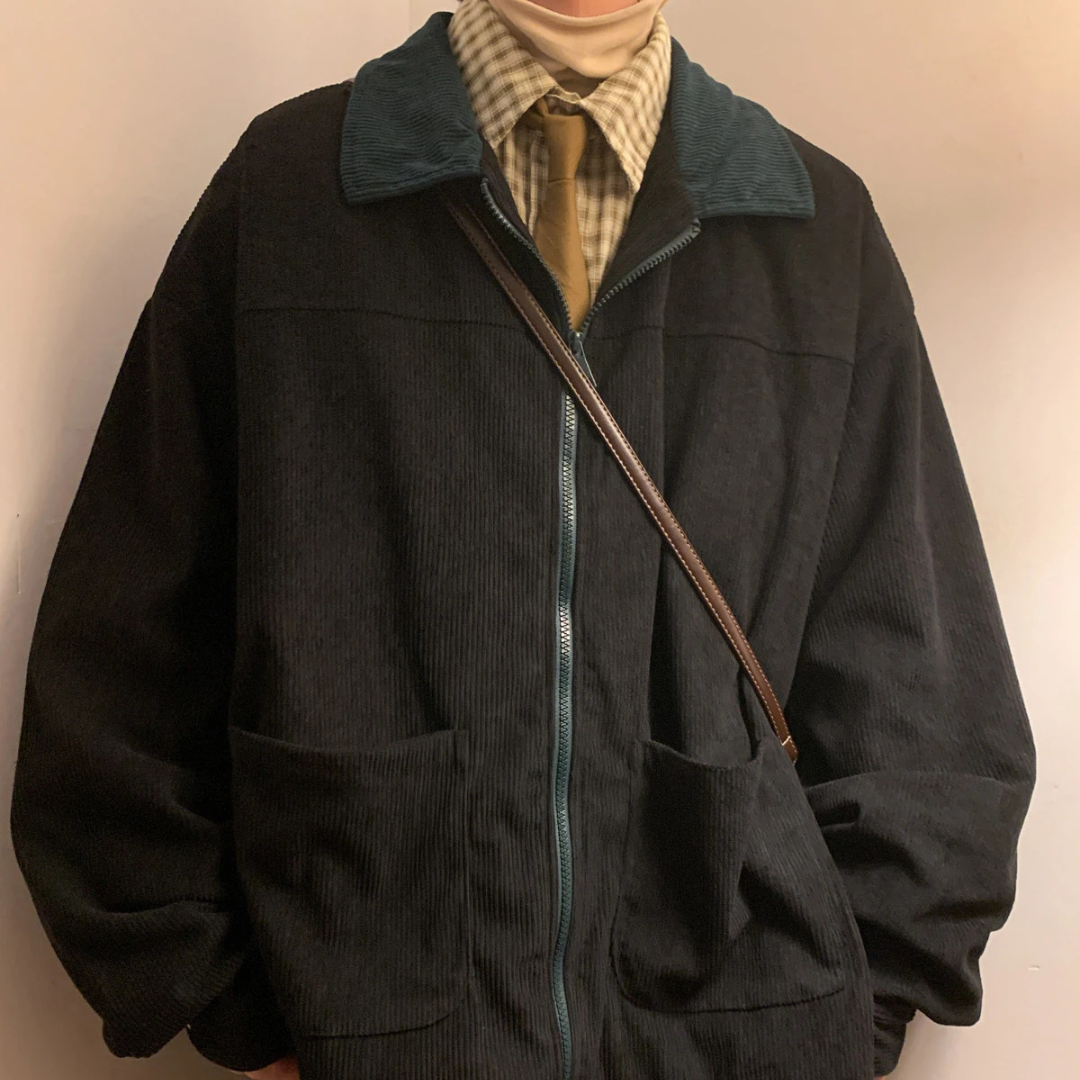 Herren Retro Cord-Bomberjacke – Broadmoor Reißverschlussjacke