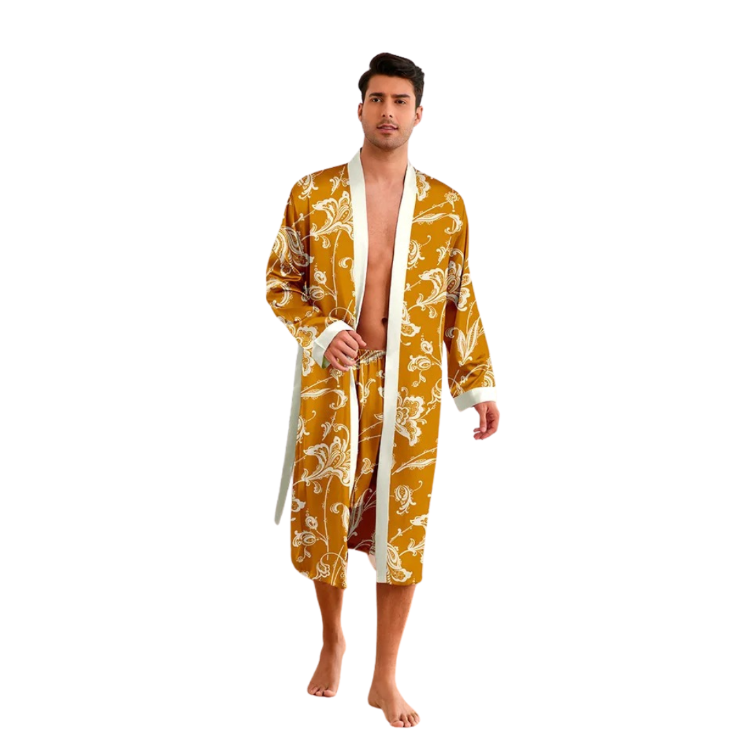Nordspur | Velvoro Langer Kimono-Stil Bademantel-Set