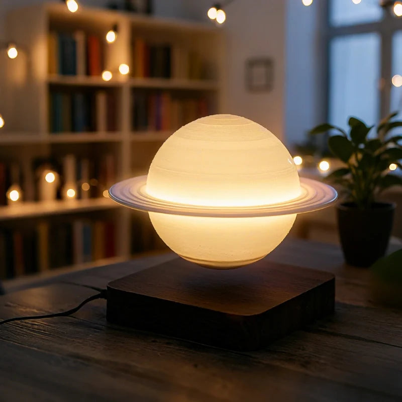 Schwebende Lampe mit magnetischer Levitation