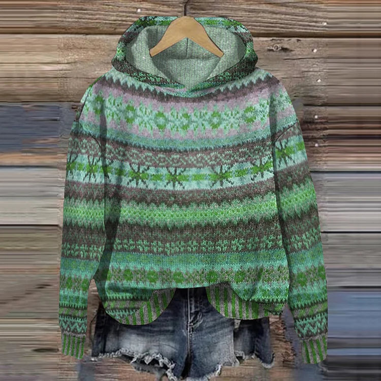Zeitloser gemusterter Hoodie