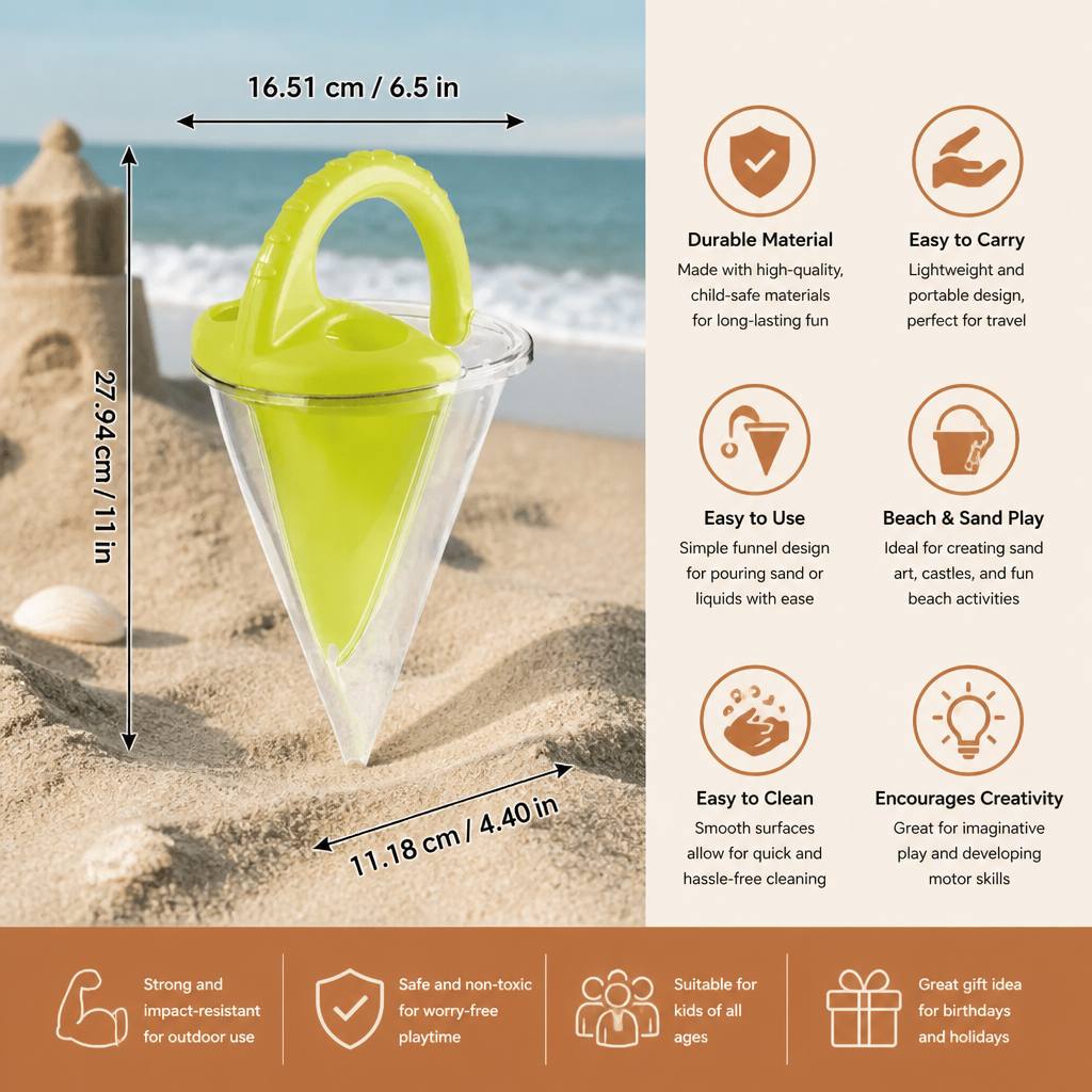 Kinder Strand Sand Trichter Spielzeug zum Zeichnen und Gießen