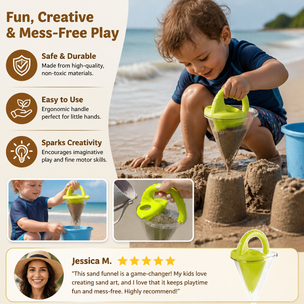 Kinder Strand Sand Trichter Spielzeug zum Zeichnen und Gießen