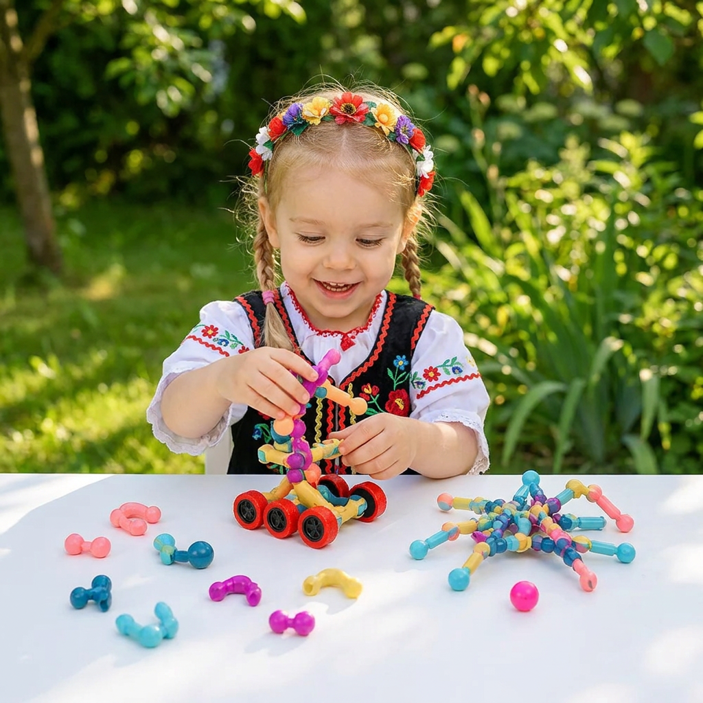 Pädagogisches DIY-Konstruktionsset mit beweglichen Gelenken