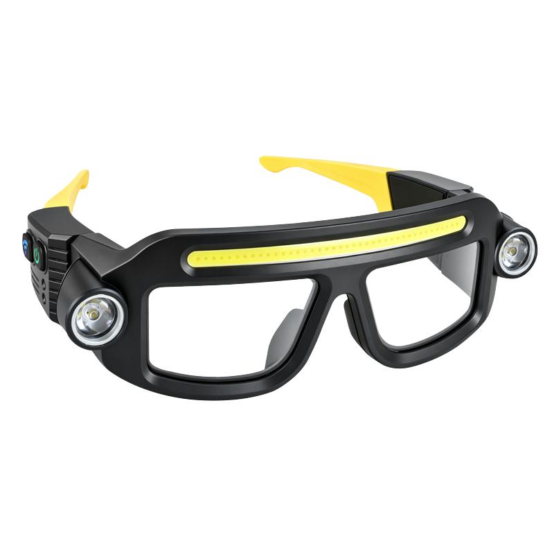 Wiederaufladbare LED-Stirnlampenbrille mit Handwellensensor und Typ-C USB-Aufladung