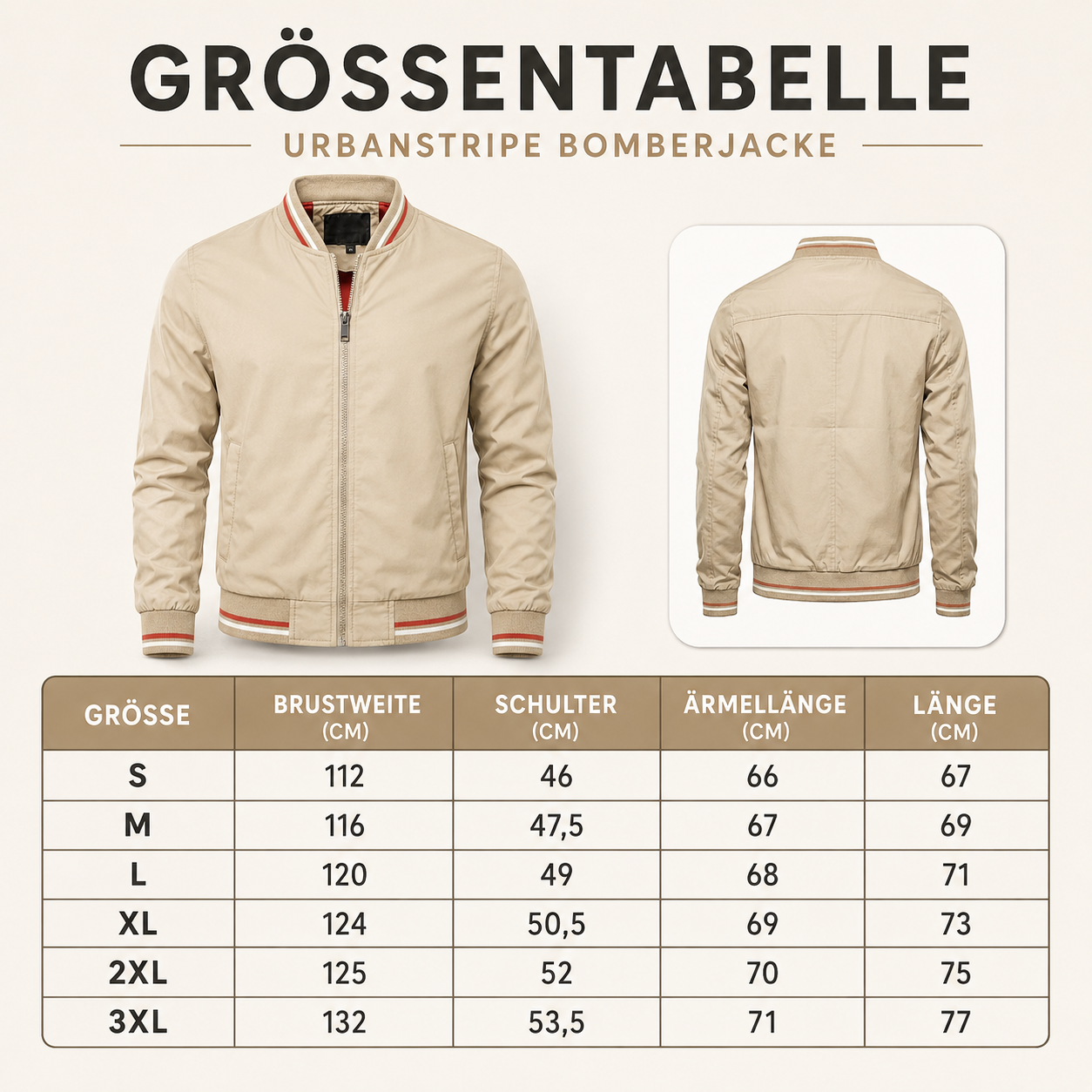 Bomberjacke im College-Style mit Streifen – UrbanStripe Jacket