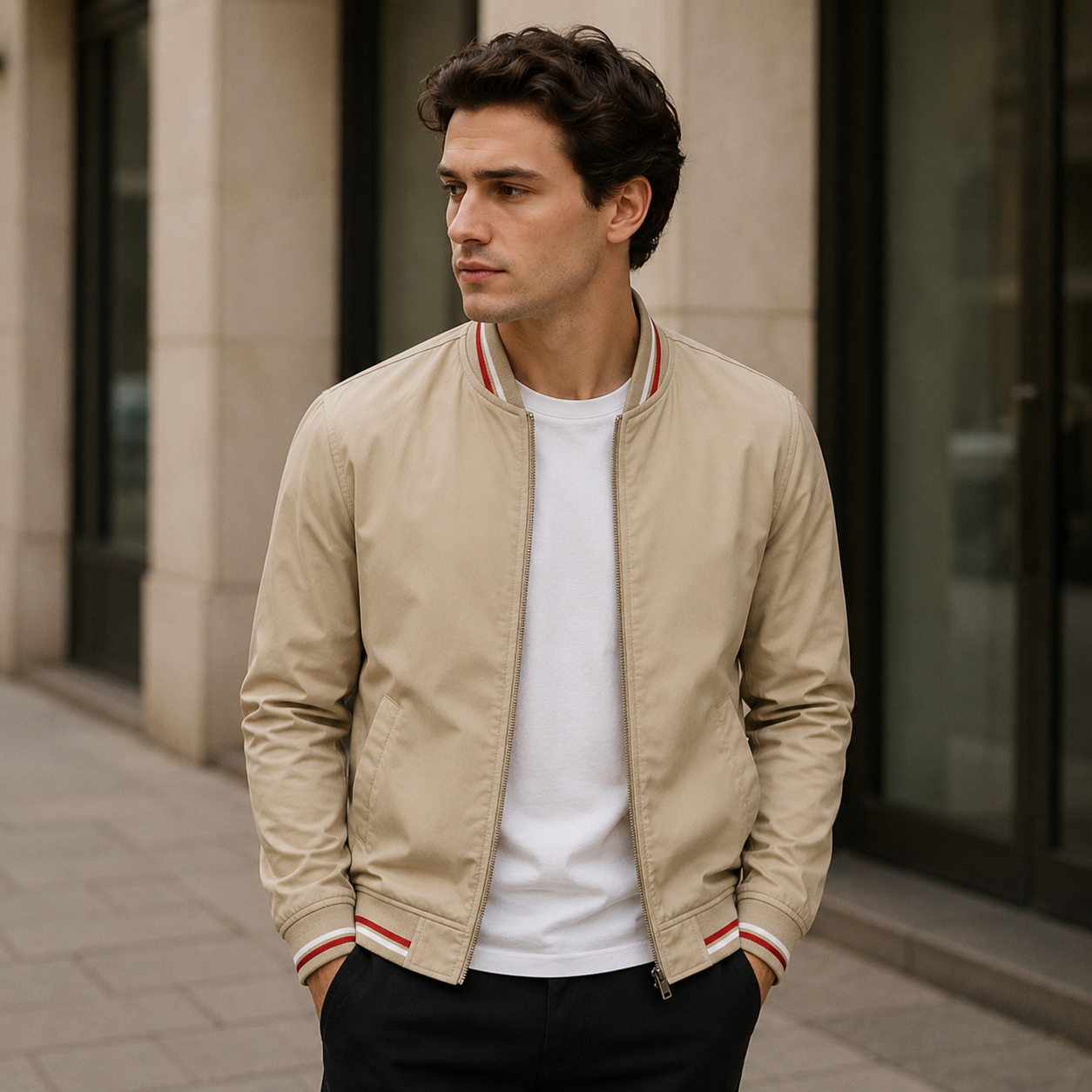 Bomberjacke im College-Style mit Streifen – UrbanStripe Jacket