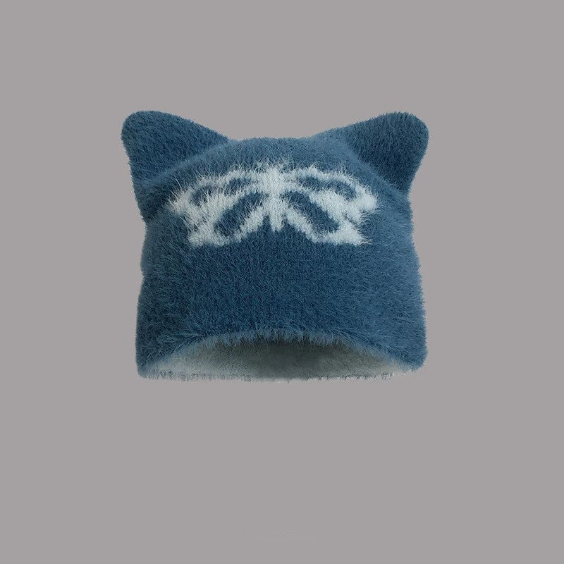 Cozy Star Katzenohr-Mütze: Warme Wollmischung Mütze für Herbst/Winter