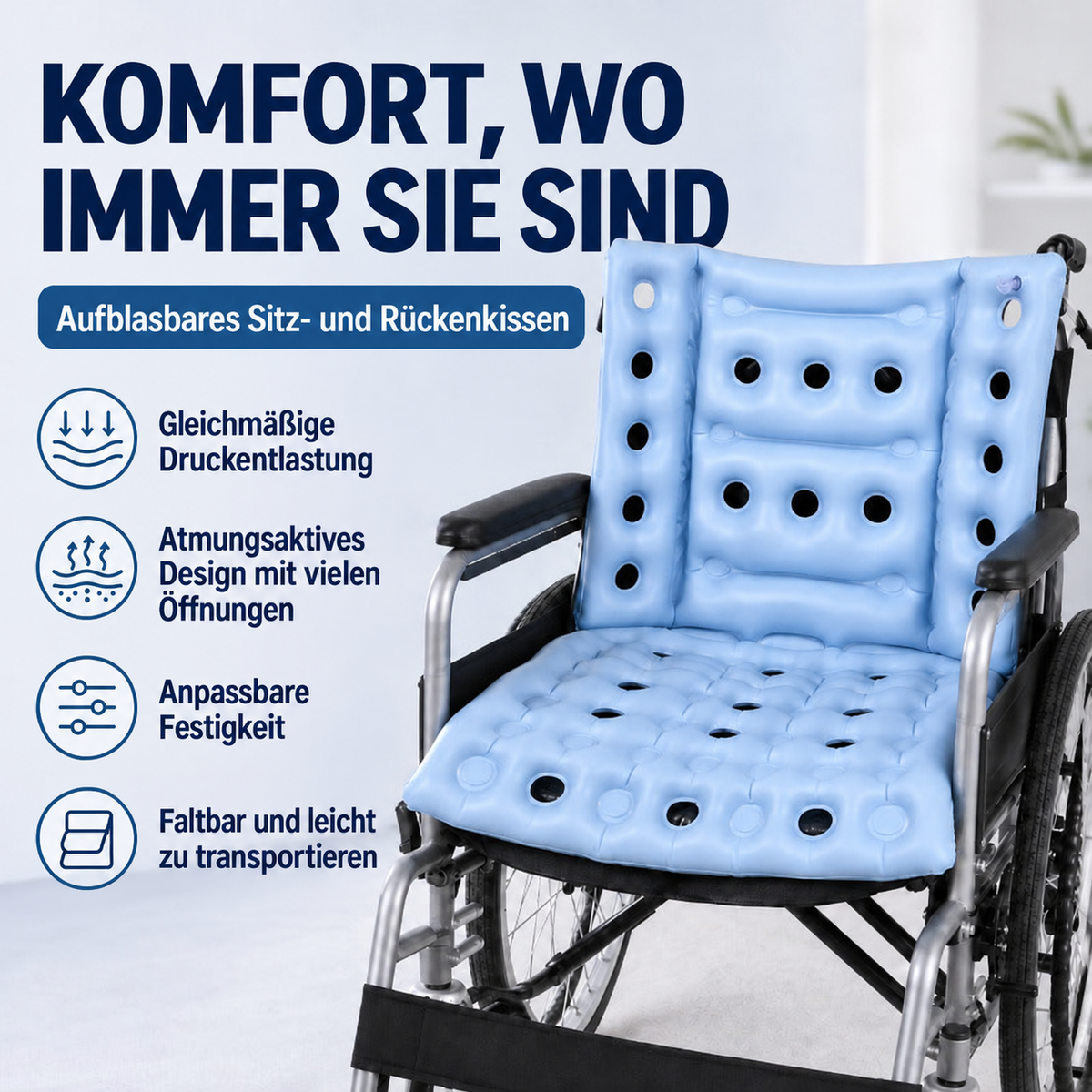 Nordspur | Aufblasbare Druckentlastung Sitzkissen