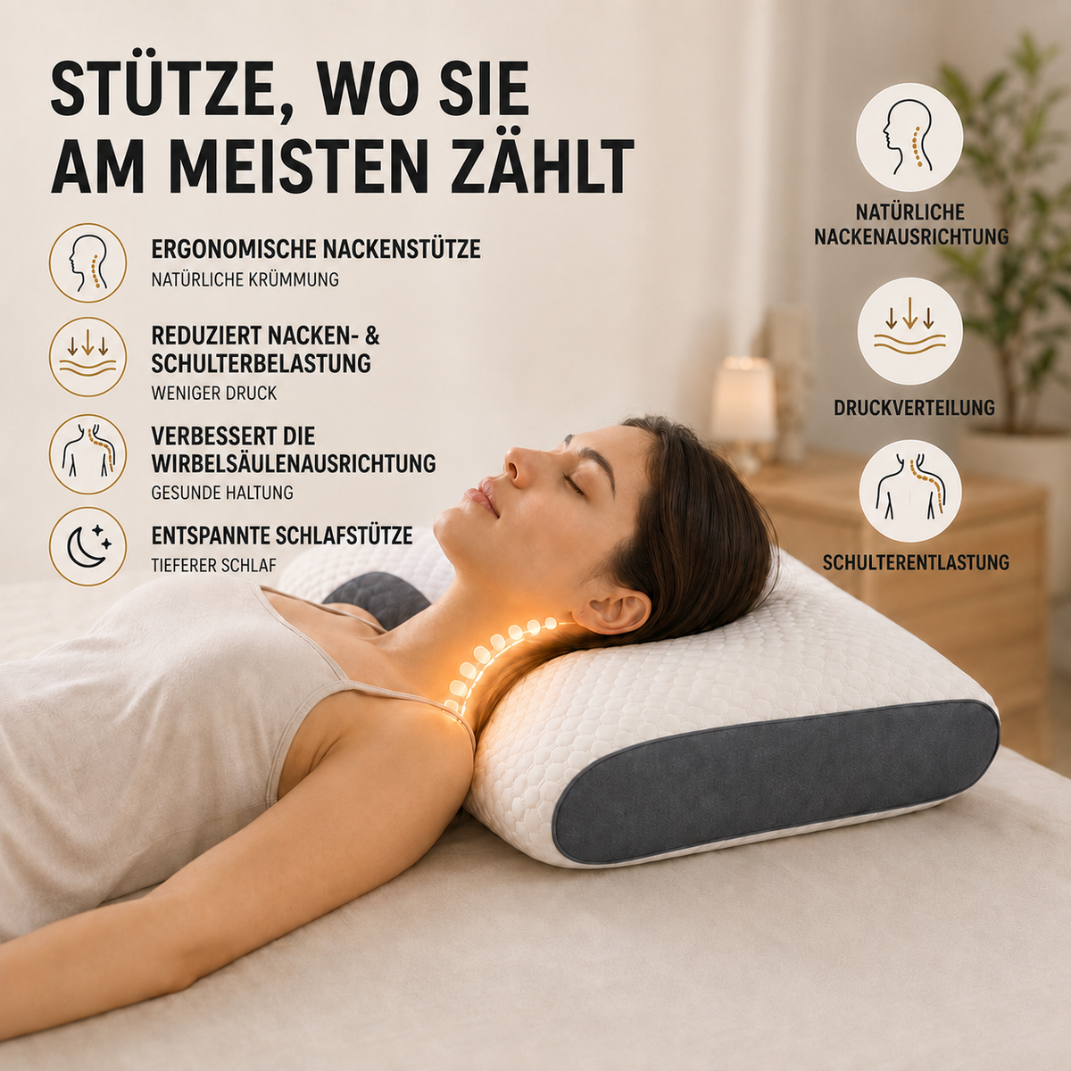 Nordspur | CerviCloud Orthopädisches Nackenkontur-Kissen