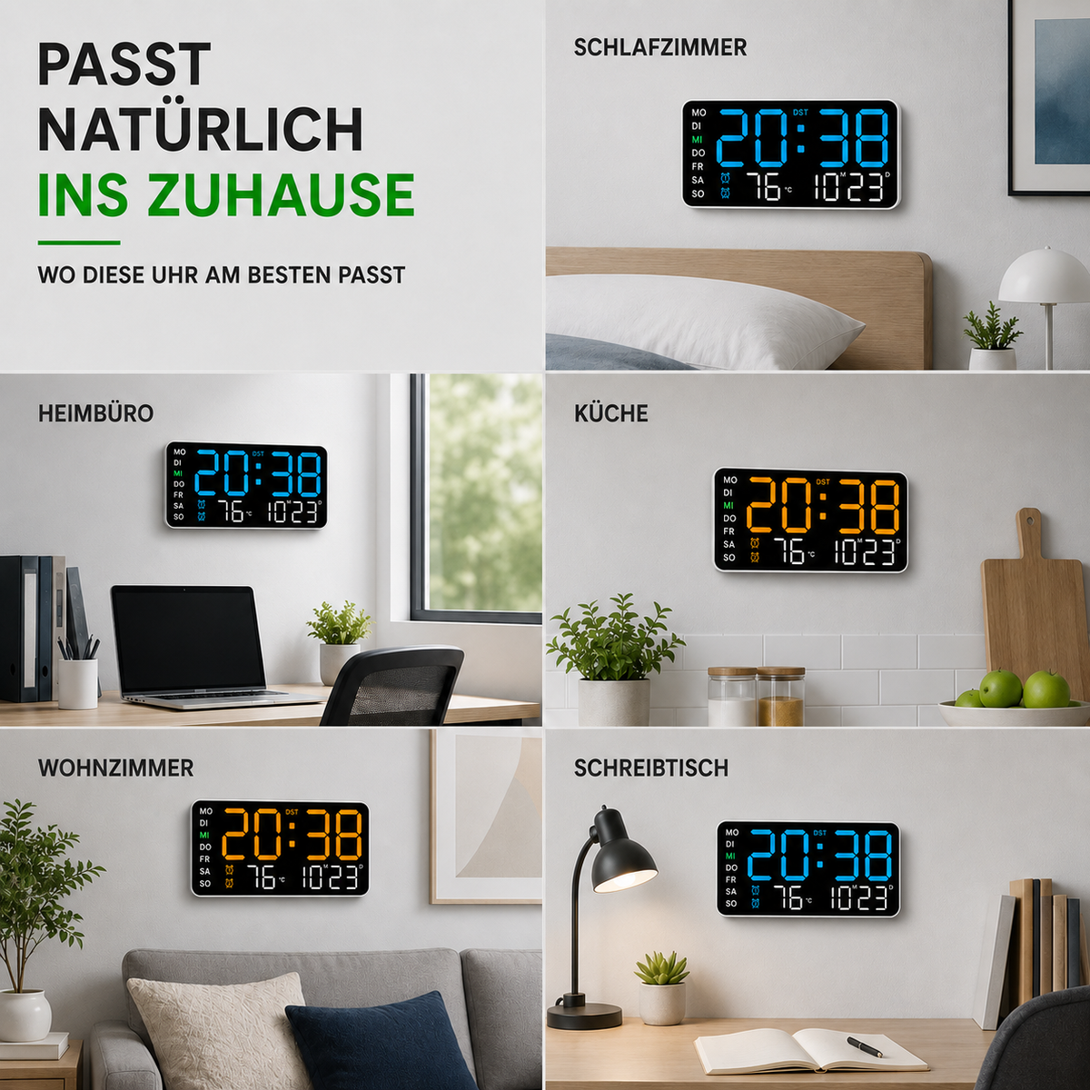Nordspur | ChronoVista Intelligente digitale Wanduhr
