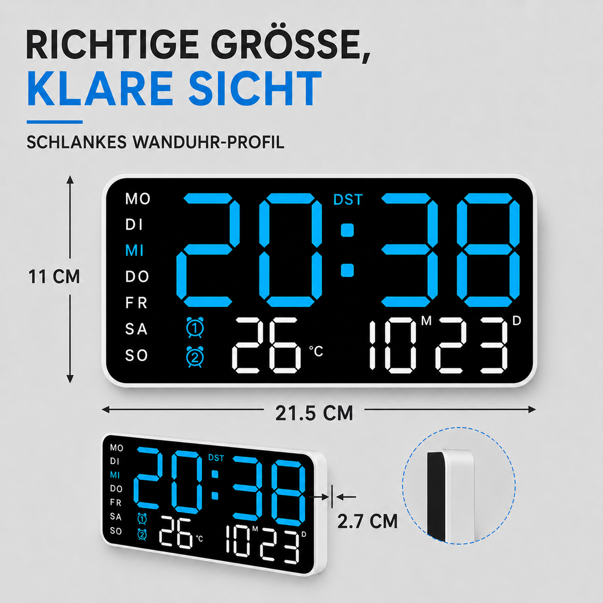 Nordspur | ChronoVista Intelligente digitale Wanduhr