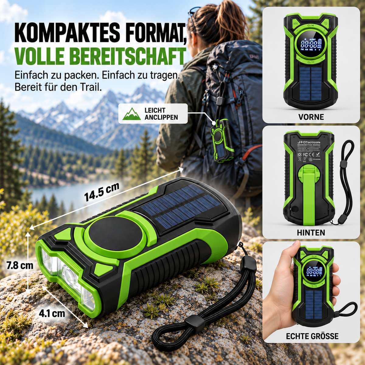 Nordspur | Crankora Handkurbel-Notfallradio