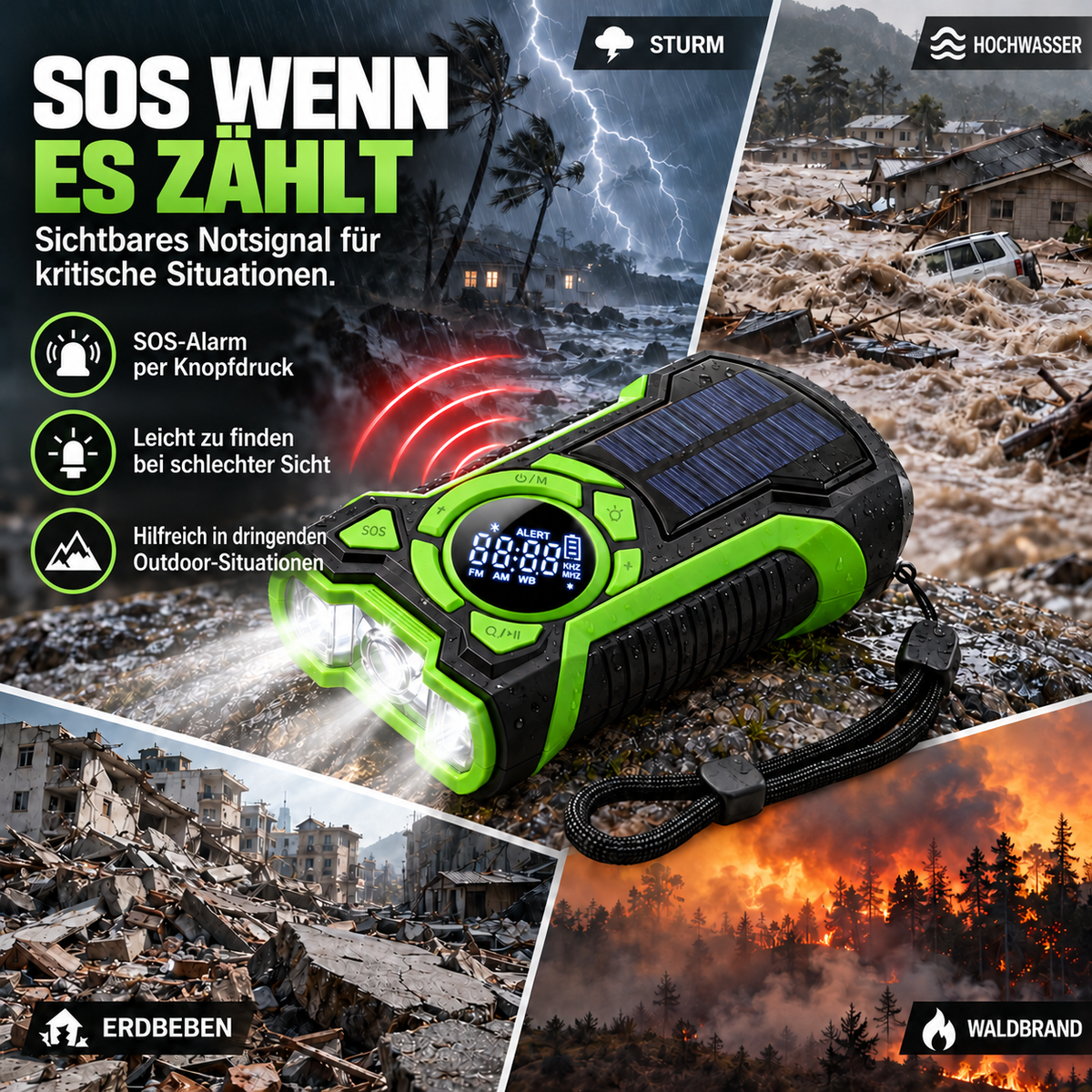Nordspur | Crankora Handkurbel-Notfallradio