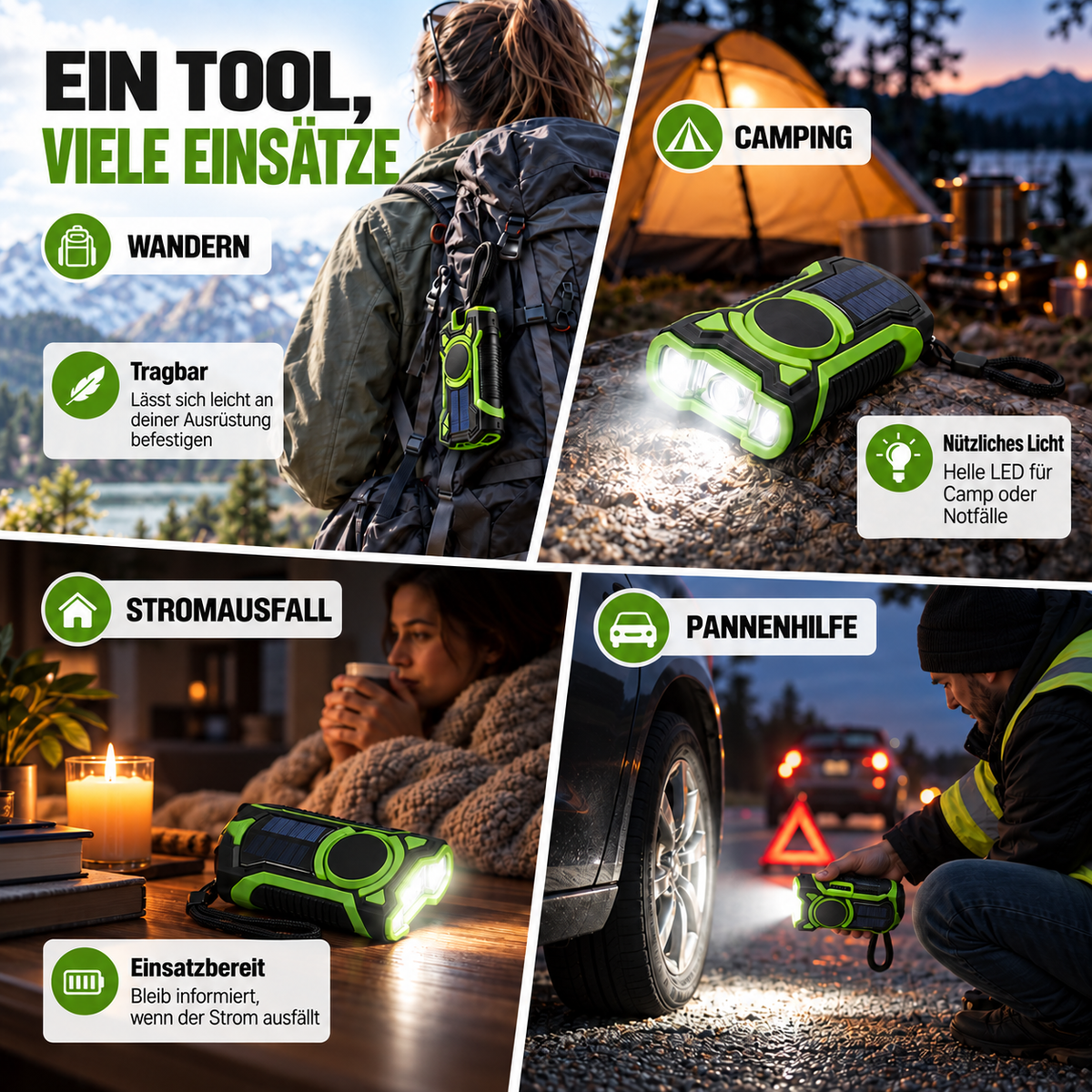 Nordspur | Crankora Handkurbel-Notfallradio