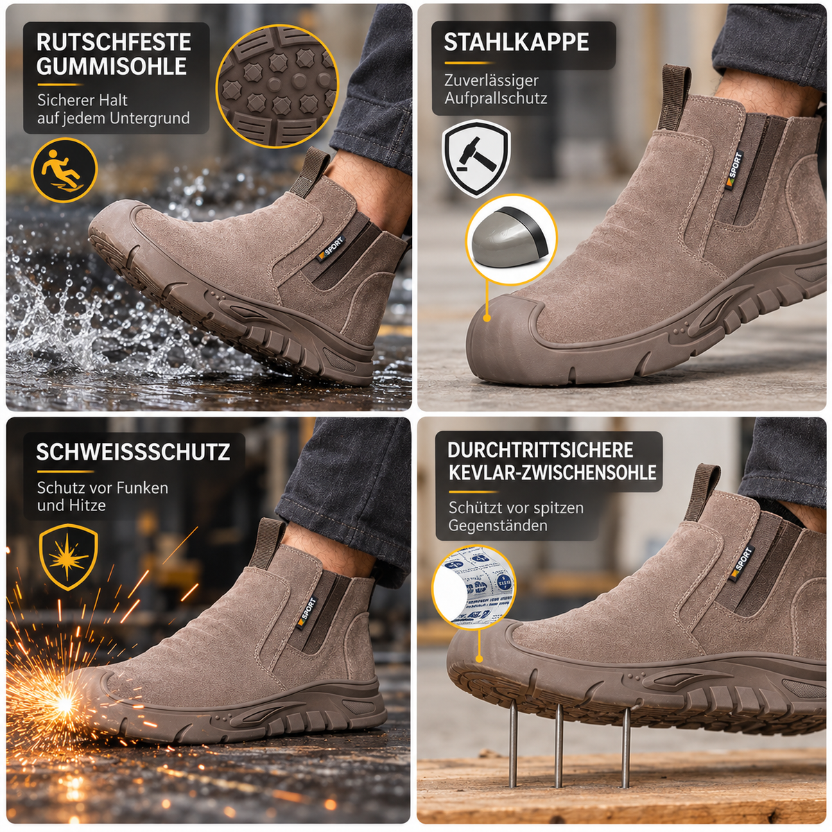 Nordspur | ForgeTread Slip-On Sicherheitsstiefel, knöchelhoch