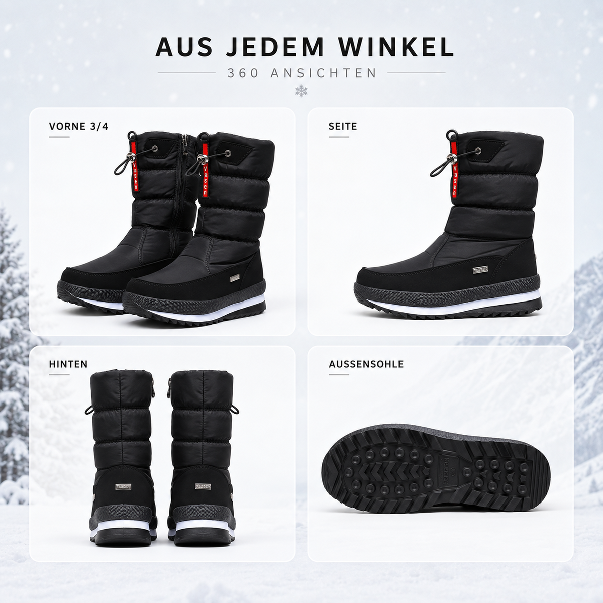 Nordspur | Frozelle Mittelhoch Isolierte Winterstiefel