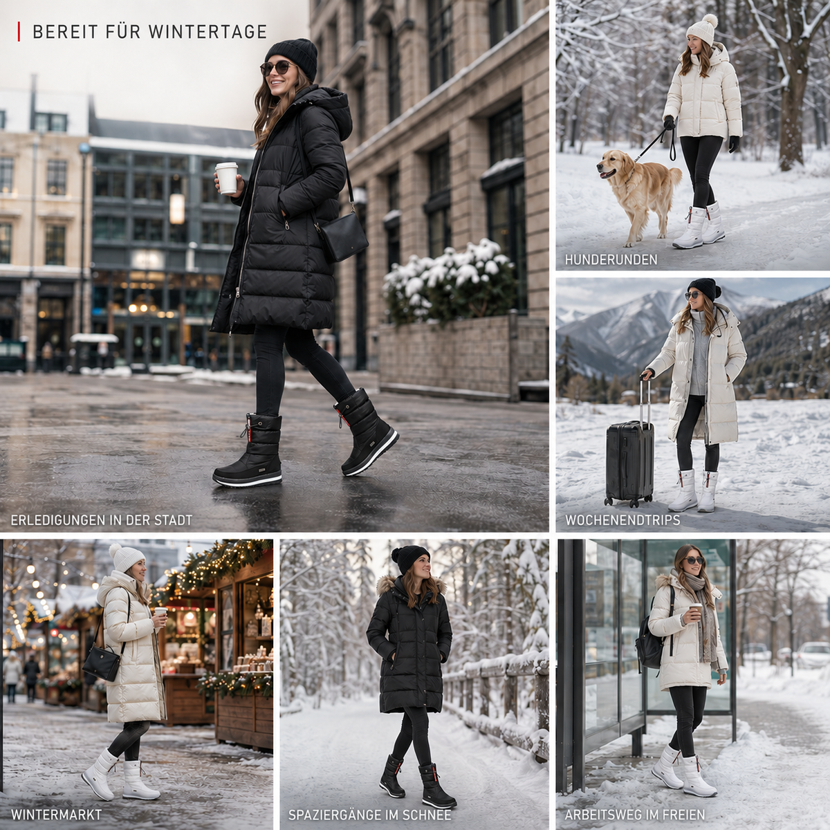 Nordspur | Frozelle Mittelhoch Isolierte Winterstiefel