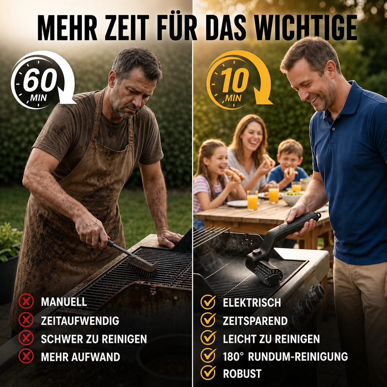 Nordspur | Grillora Kabellosen Elektro-Grillbürste