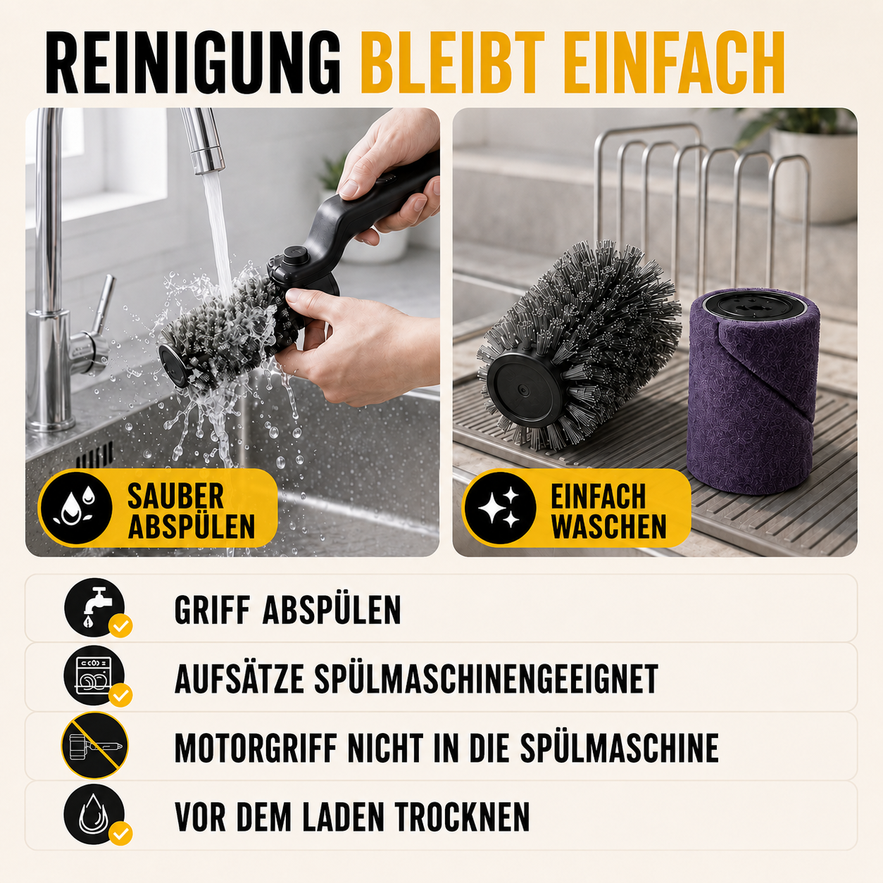 Nordspur | Grillora Kabellosen Elektro-Grillbürste