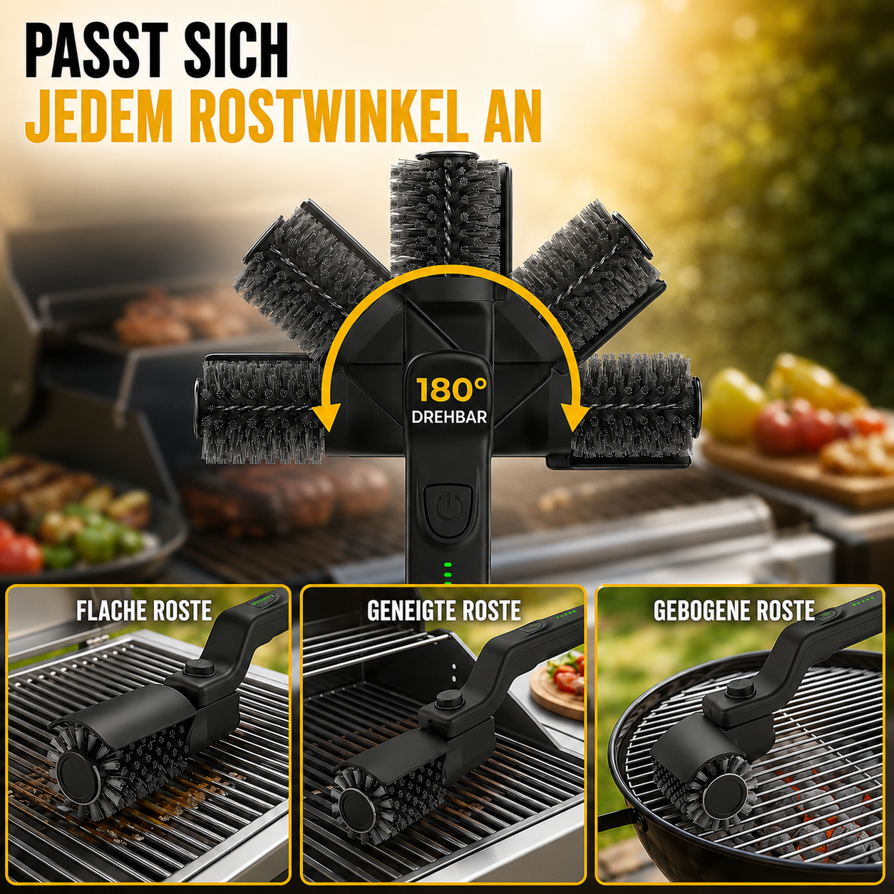 Nordspur | Grillora Kabellosen Elektro-Grillbürste