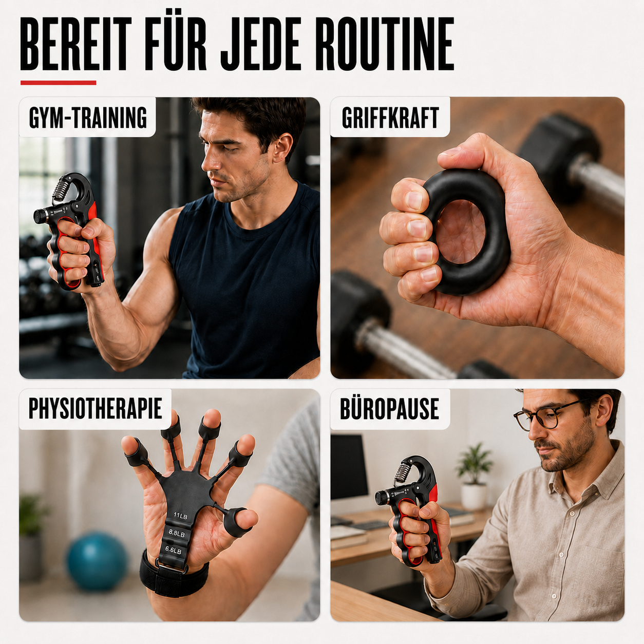Nordspur | Grippora Verstellbarer Metall-Handtrainer