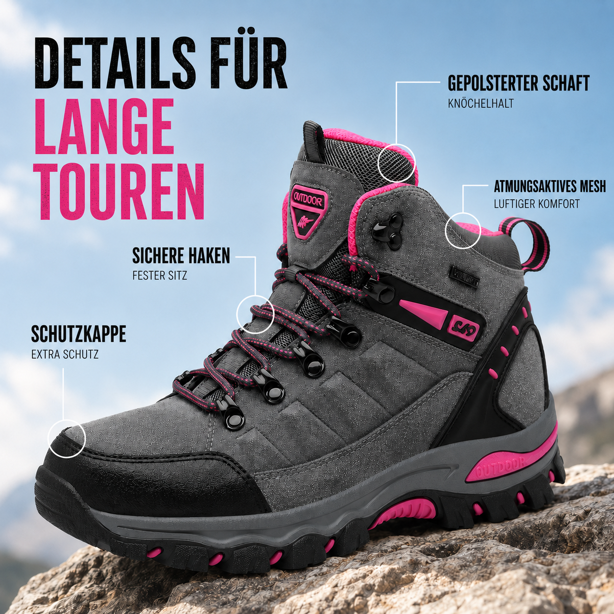 Nordspur | Damen-Wanderstiefel