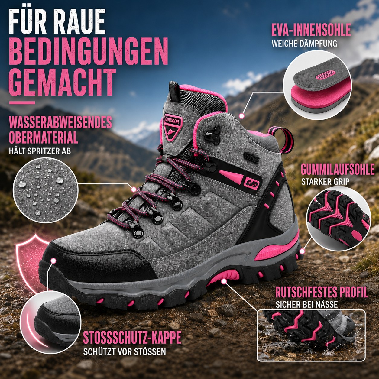 Nordspur | Damen-Wanderstiefel