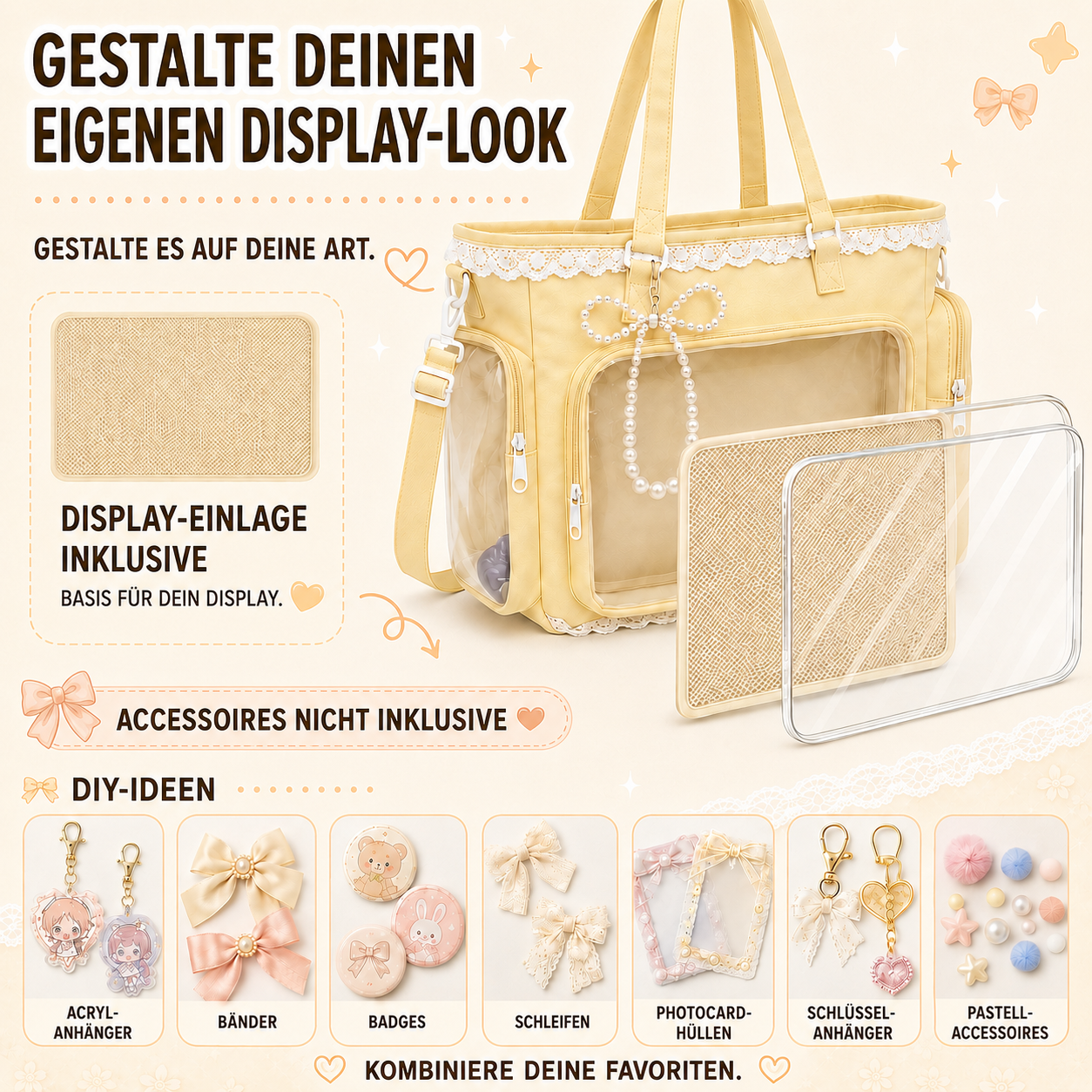 Nordspur | Itavelle Japanischer Itabag Mit Transparentem Display-Fenster