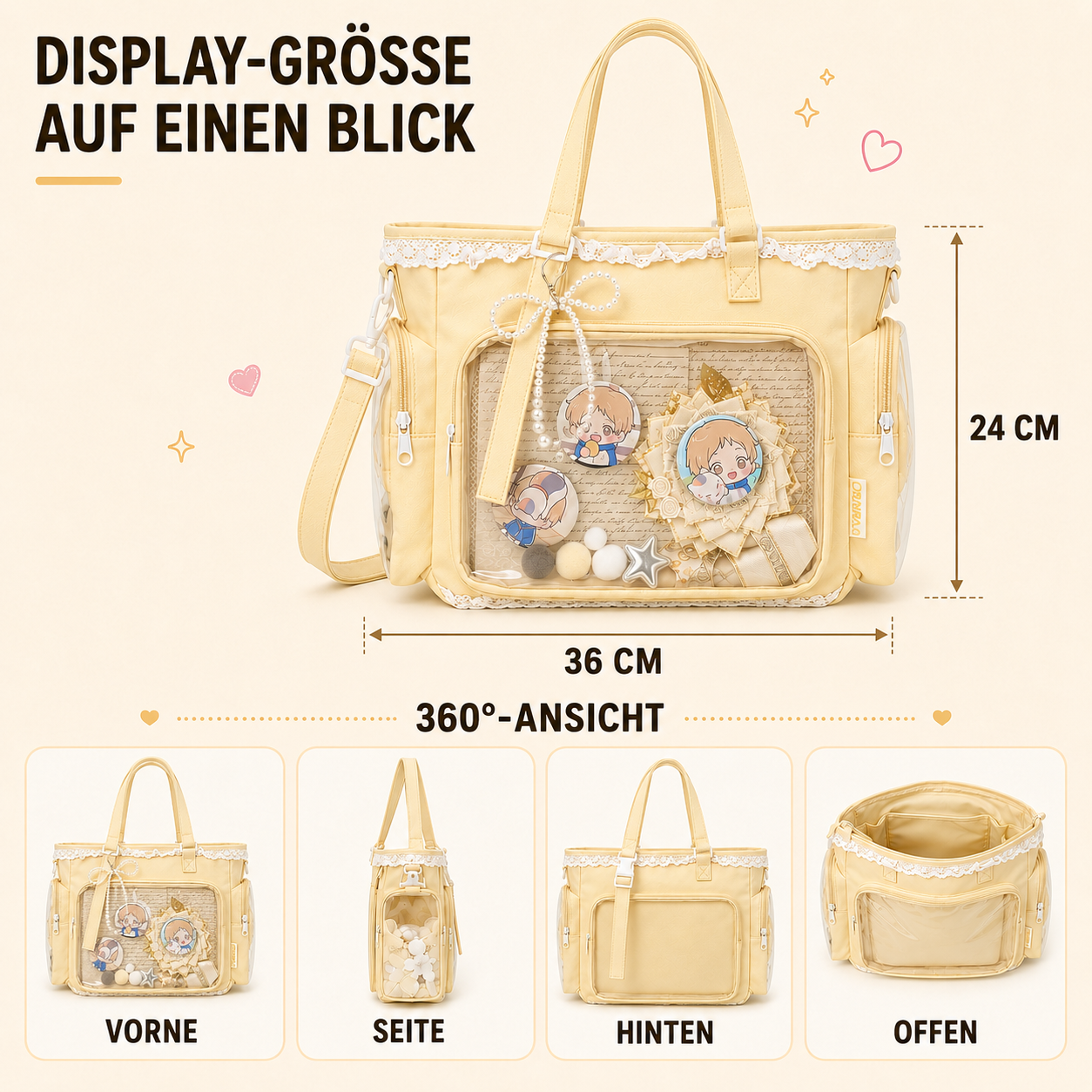 Nordspur | Itavelle Japanischer Itabag Mit Transparentem Display-Fenster