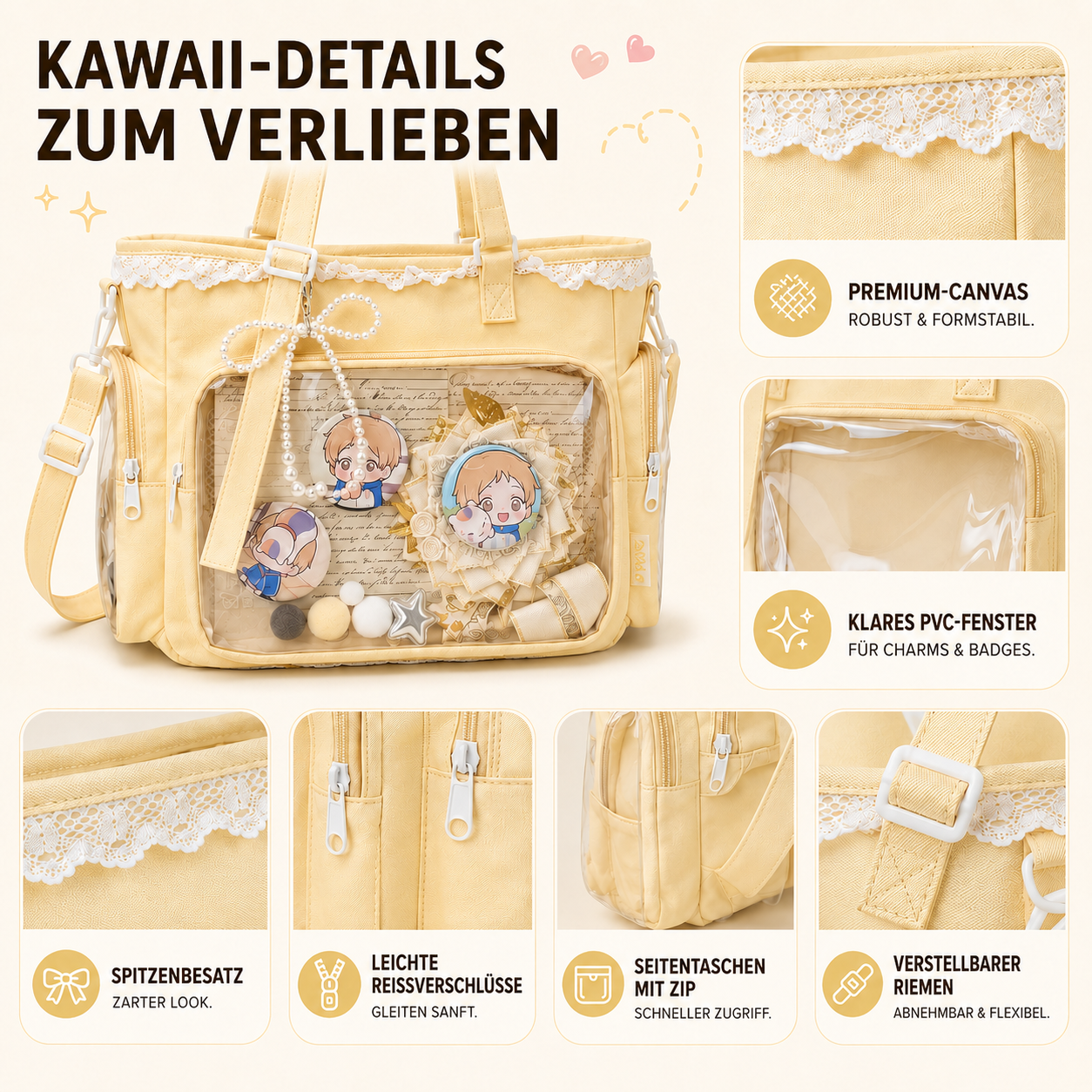 Nordspur | Itavelle Japanischer Itabag Mit Transparentem Display-Fenster