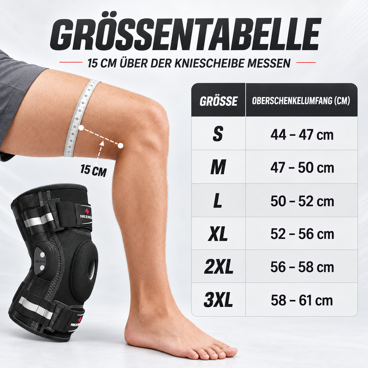Nordspur | Stabriq Verstellbare Knieorthese mit Scharnieren