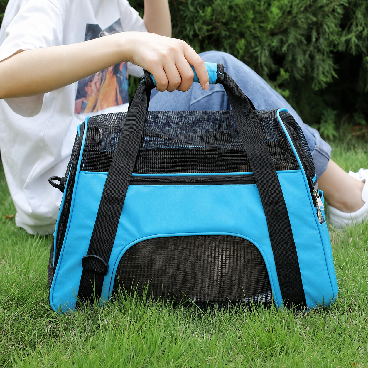 Nordspur | Petluxe Faltbare Mesh-Transporttasche für Haustiere
