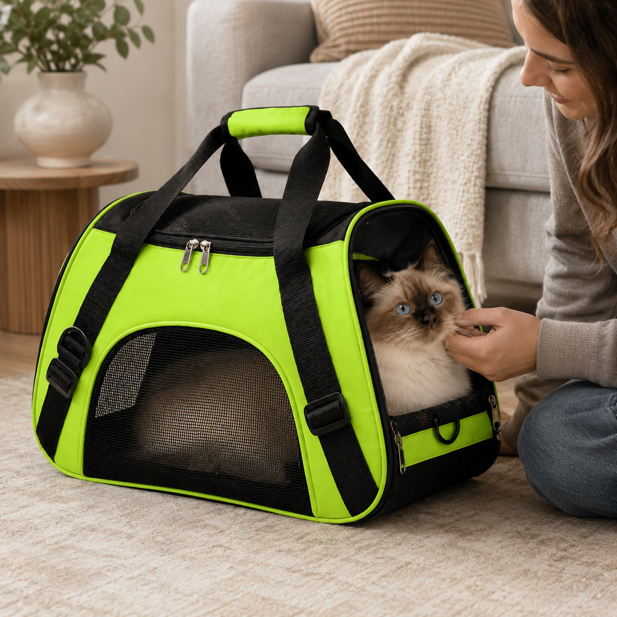 Nordspur | Petluxe Faltbare Mesh-Transporttasche für Haustiere