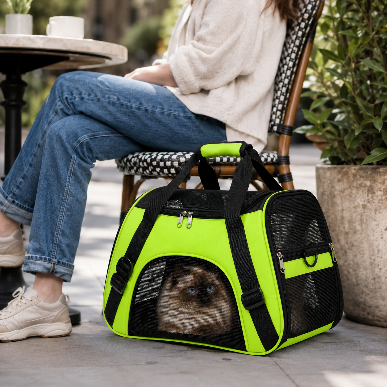 Nordspur | Petluxe Faltbare Mesh-Transporttasche für Haustiere