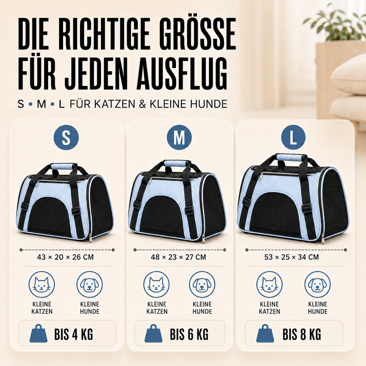 Nordspur | Petluxe Faltbare Mesh-Transporttasche für Haustiere