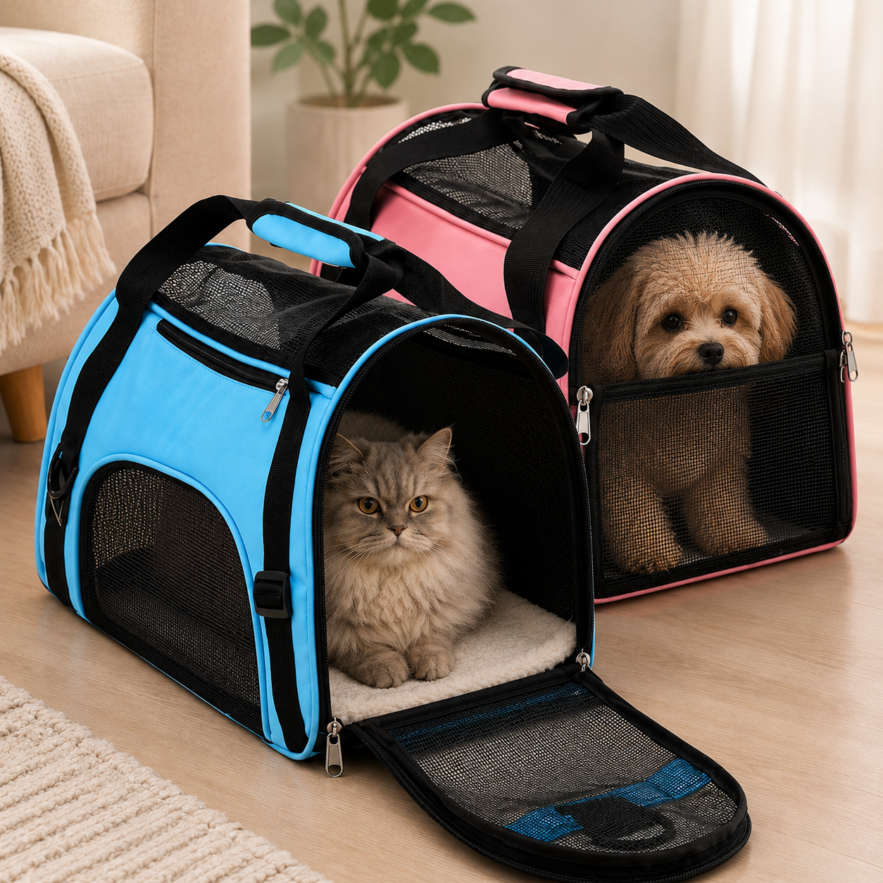 Nordspur | Petluxe Faltbare Mesh-Transporttasche für Haustiere