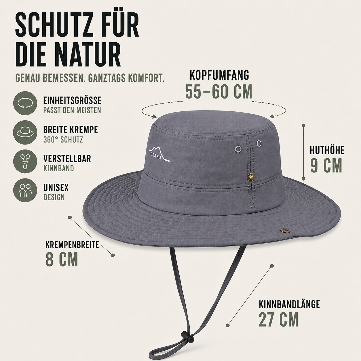 Nordspur | Shadorra Breitkrempel-Outdoorhut wasserdicht