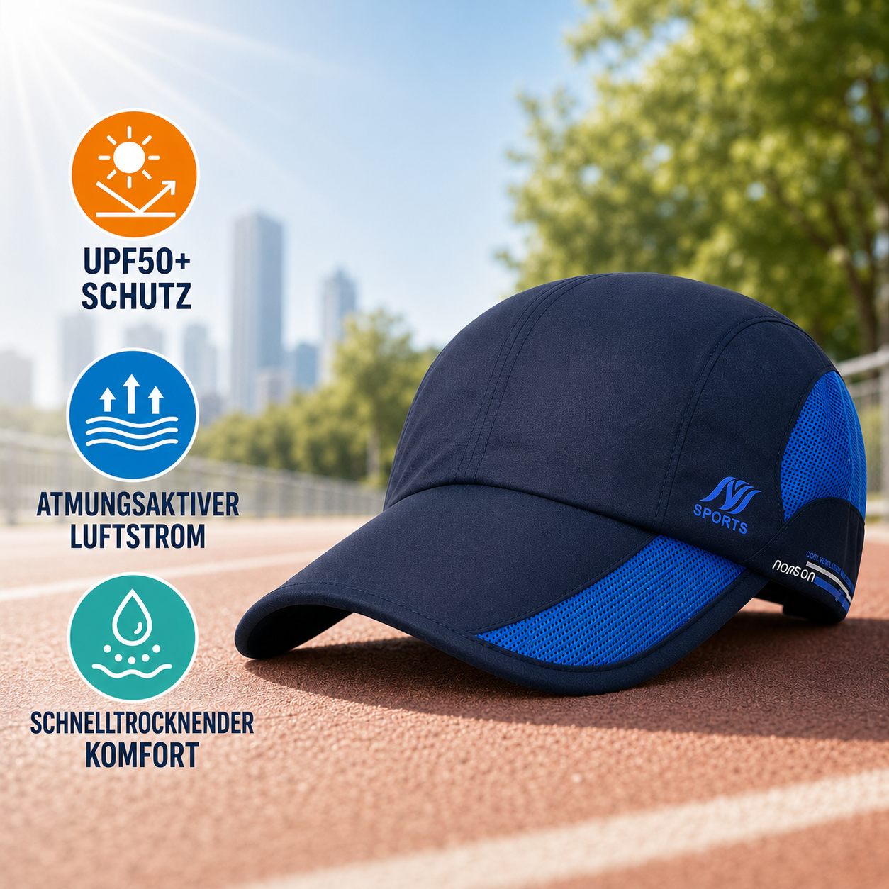 Nordspur | Solriva Verstellbare Schnelltrocknende Sportkappe