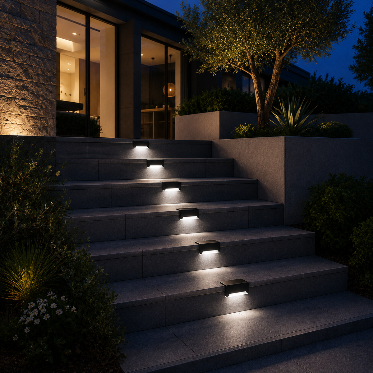 Nordspur | Soluxe Solar-betriebene Outdoor-Stufenleuchte