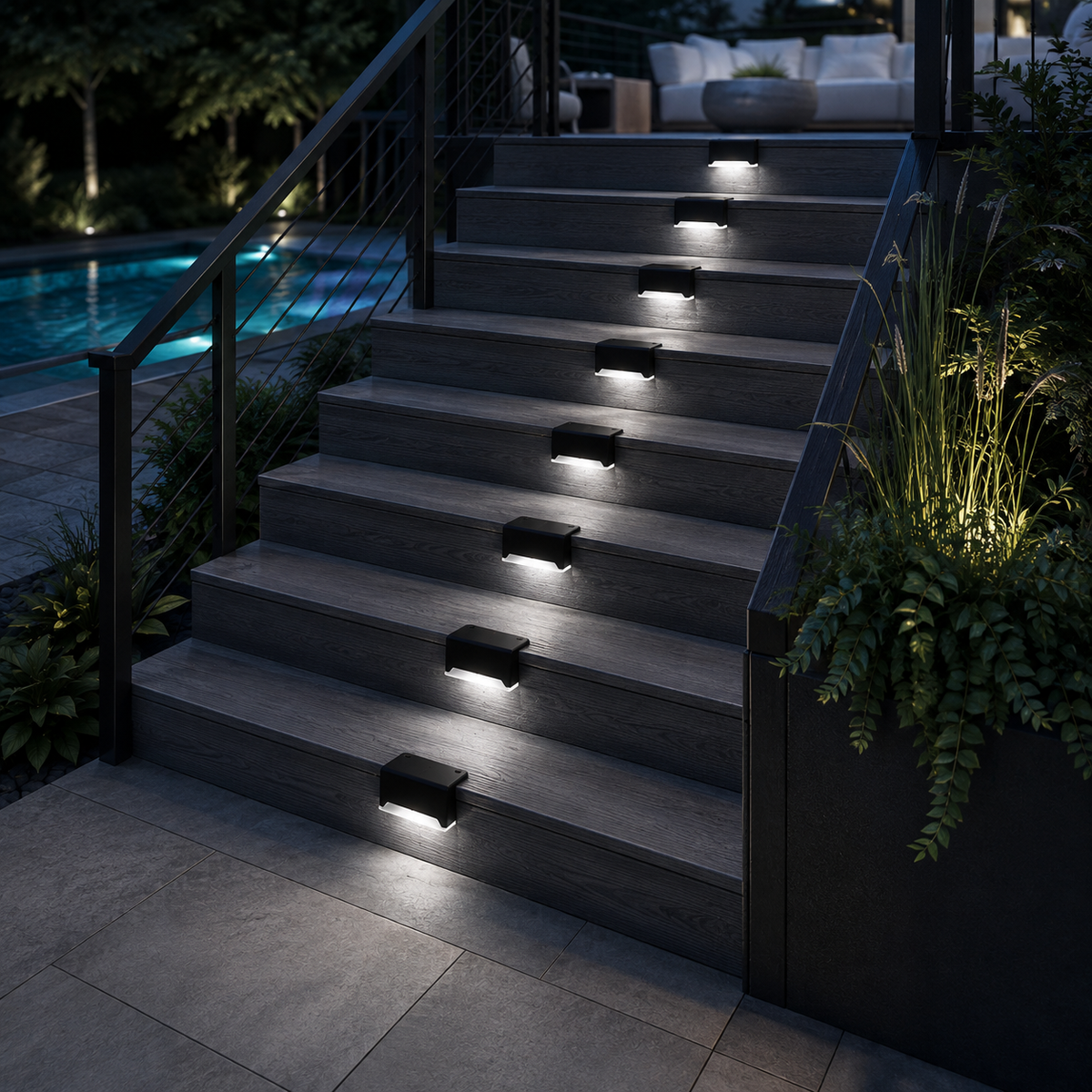 Nordspur | Soluxe Solar-betriebene Outdoor-Stufenleuchte
