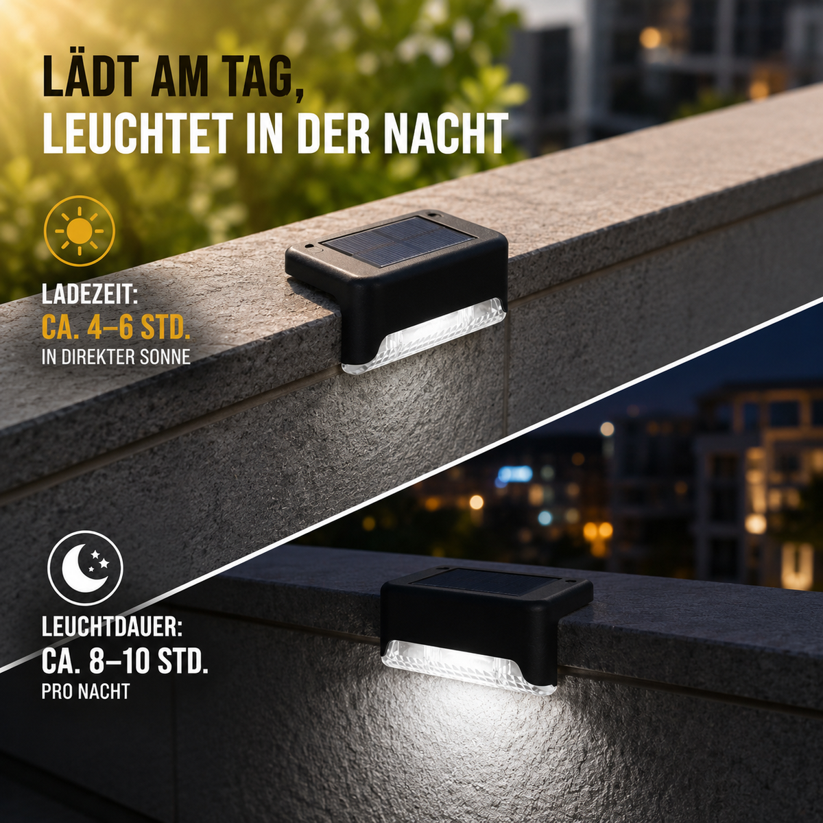 Nordspur | Soluxe Solar-betriebene Outdoor-Stufenleuchte